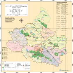 Mapa zasięgu leśnictw.