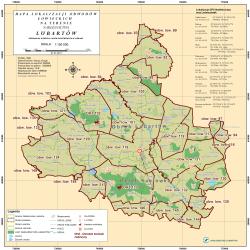 Mapa zasięgu obwodów łowieckich.